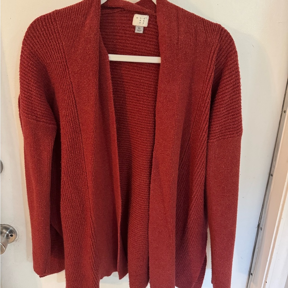 a new day Rust Cardigan Sweater
